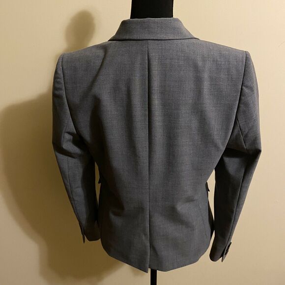Antonio Melani Women's Gray Notch Collar Single Breasted One Button Blazer, Sz 8 - Picture 4 of 7